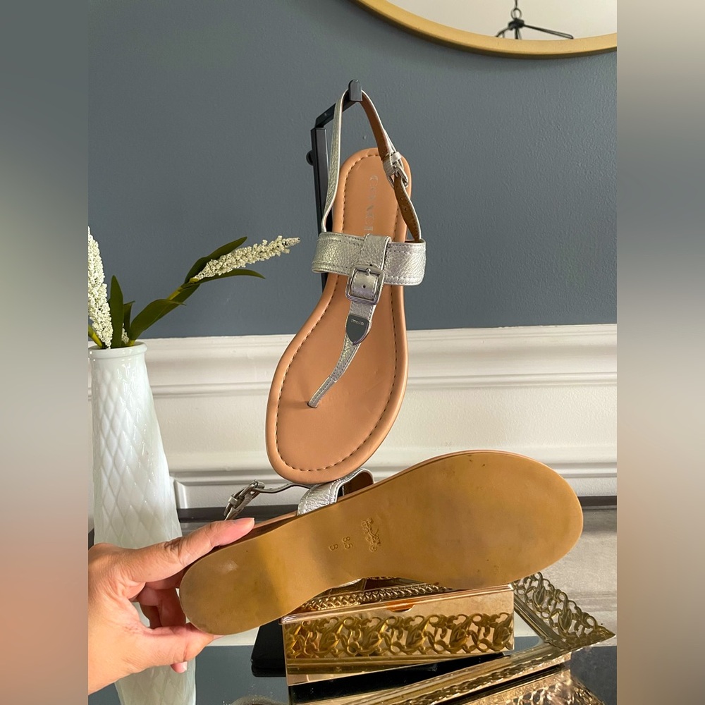 Coach Cassidy Metallic Leather Sandal- Size 8.5 - Picture 5 of 8